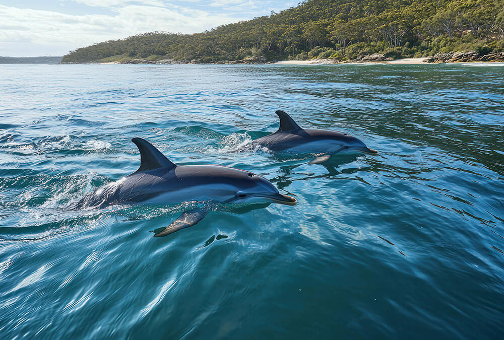 Dolphin watching at Port Stephens